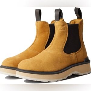 Sorel Mustard Suede Ankle Boots